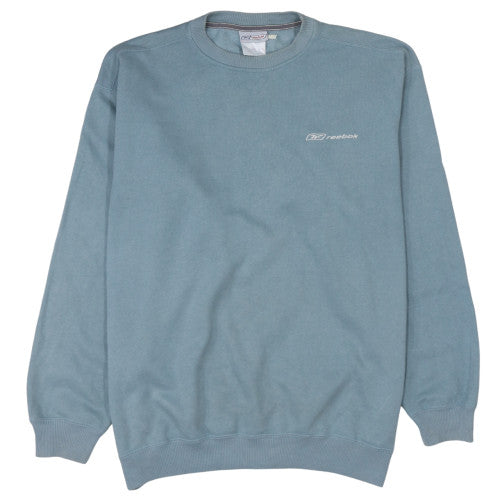 Reebok Men's Blue Pullover Sweatshirt Size L Crew Neck Fleece