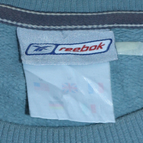 Reebok Men's Blue Pullover Sweatshirt Size L Crew Neck Fleece
