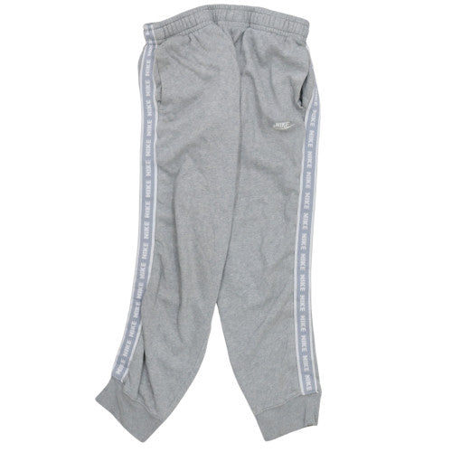 Nike Men's Grey Jogger Trousers M Fleece Elastic Waist Tapered Fit