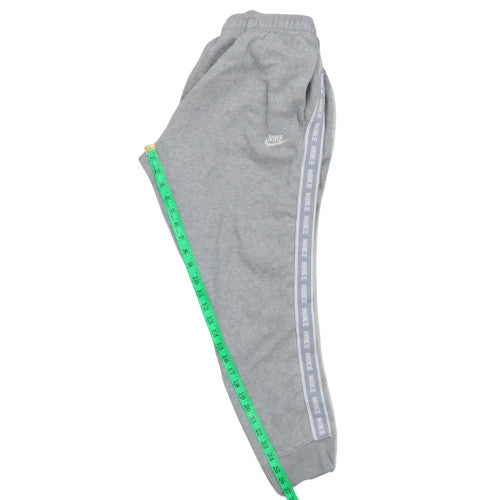 Nike Men's Grey Jogger Trousers M Fleece Elastic Waist Tapered Fit
