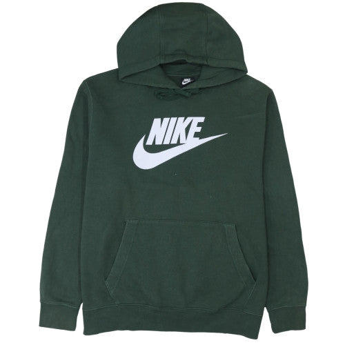 Nike Men's Green XL Pullover Hoodie with Logo Print