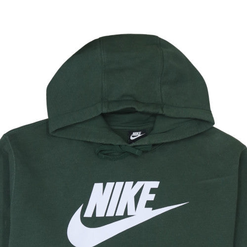 Nike Men's Green XL Pullover Hoodie with Logo Print