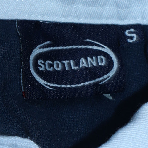 Scotland Men's Blue Collared Rugby Style Sweatshirt S