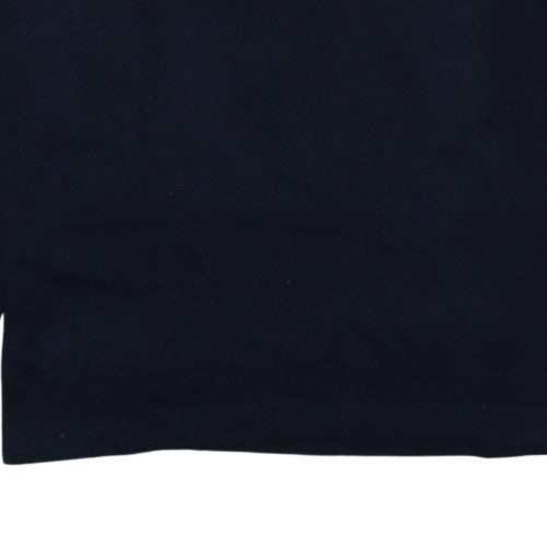 Marks and Spencer Blue Harbour Men's Blue Collared Henley Sweatshirt Medium