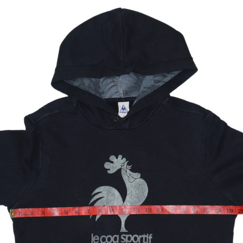 Le Coq Sportif Men's Black Pullover Hoodie S Regular Fit Graphic