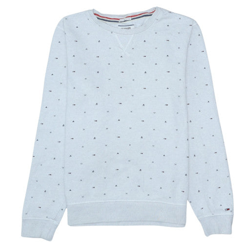 Tommy Hilfiger Men’s Grey Logo Pullover Sweatshirt Size M