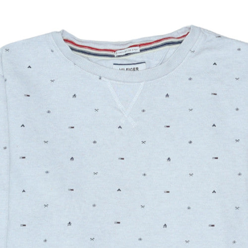 Tommy Hilfiger Men’s Grey Logo Pullover Sweatshirt Size M