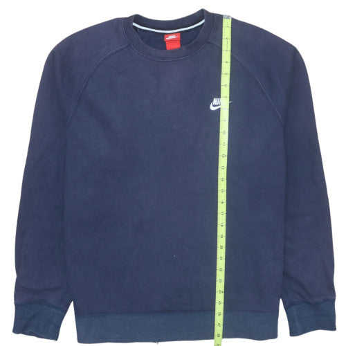Nike Men's Navy Blue XL Crew Neck Sweatshirt Fleece Cotton Blend