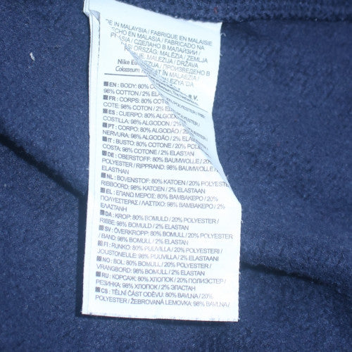 Nike Men's Navy Blue XL Crew Neck Sweatshirt Fleece Cotton Blend