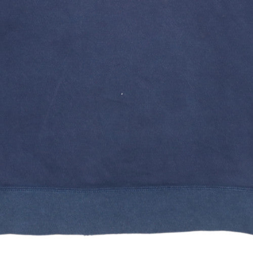 Nike Men's Navy Blue XL Crew Neck Sweatshirt Fleece Cotton Blend
