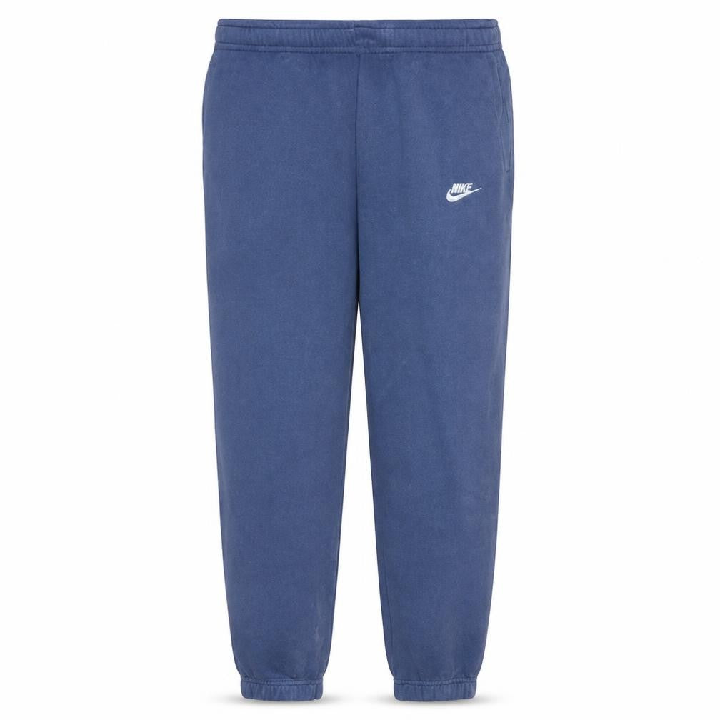 Front view of Nike Men's Blue Fleece Jogger Sweatpants, size M, Regular Fit