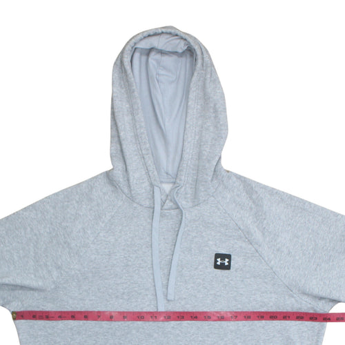 Under Armour Mens Grey Pullover Hoodie Medium Relaxed Fit Sportswear