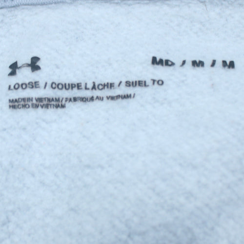 Under Armour Mens Grey Pullover Hoodie Medium Relaxed Fit Sportswear