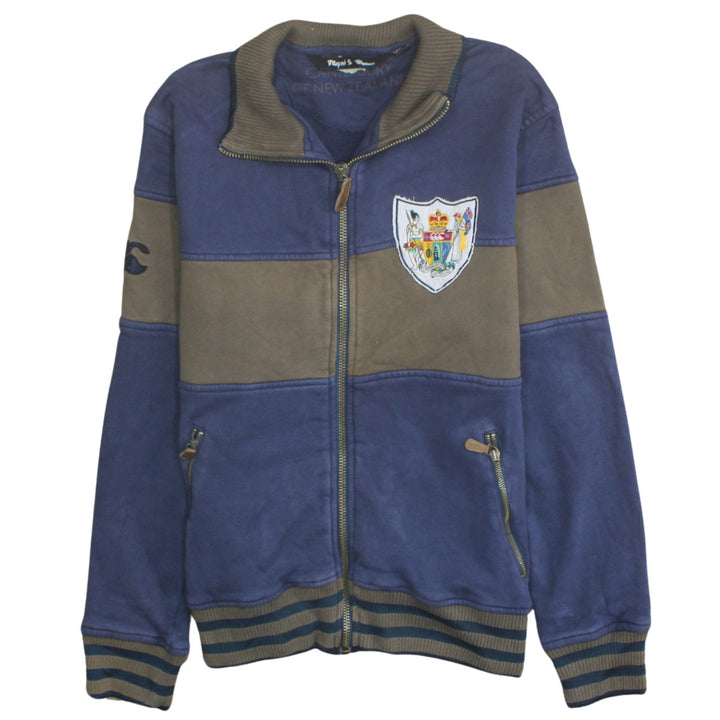 Canterbury Men's Blue Bomber Jacket M Full Zip Embroidered Crest Cotton