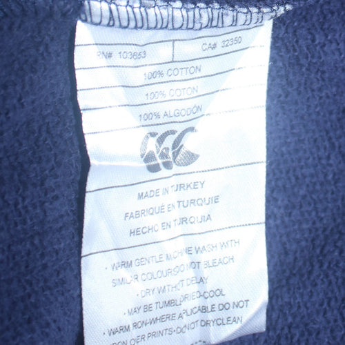 Canterbury Men's Blue Bomber Jacket M Full Zip Embroidered Crest Cotton