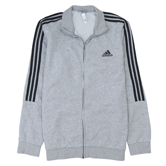 Adidas Men's Grey Full Zip Sports Sweatshirt Size L