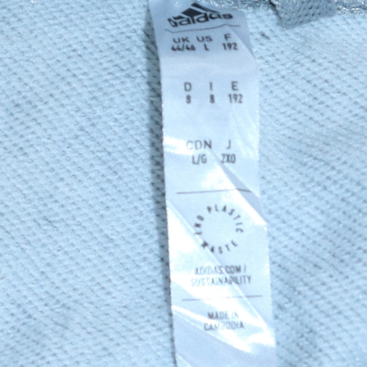 Adidas Men's Grey Full Zip Sports Sweatshirt Size L