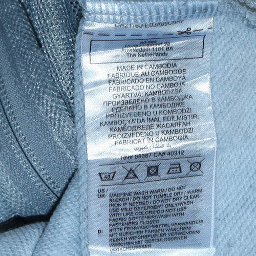 Adidas Men's Grey Full Zip Sports Sweatshirt Size L