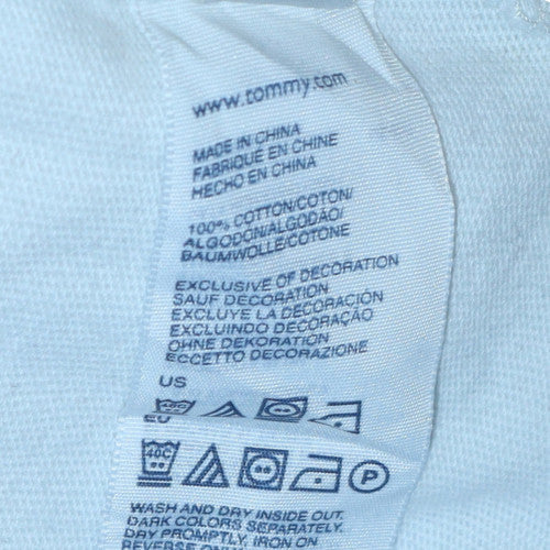 Tommy Hilfiger Teens White XL Collared Pullover Sweatshirt