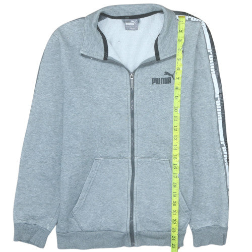 Puma Men's Grey Full Zip Fleece Sweatshirt Jacket Size S