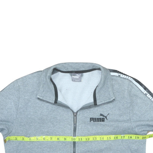 Puma Men's Grey Full Zip Fleece Sweatshirt Jacket Size S