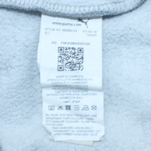 Puma Men's Grey Full Zip Fleece Sweatshirt Jacket Size S