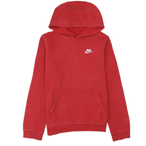 Nike Womens Red Pullover Hoodie Size 14 Cotton Blend Standard Fit