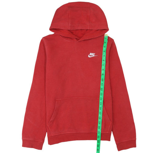 Nike Womens Red Pullover Hoodie Size 14 Cotton Blend Standard Fit