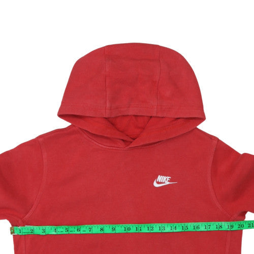 Nike Womens Red Pullover Hoodie Size 14 Cotton Blend Standard Fit