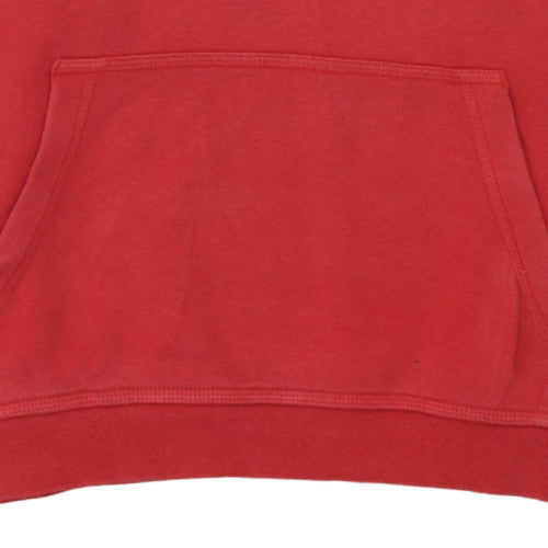 Nike Womens Red Pullover Hoodie Size 14 Cotton Blend Standard Fit