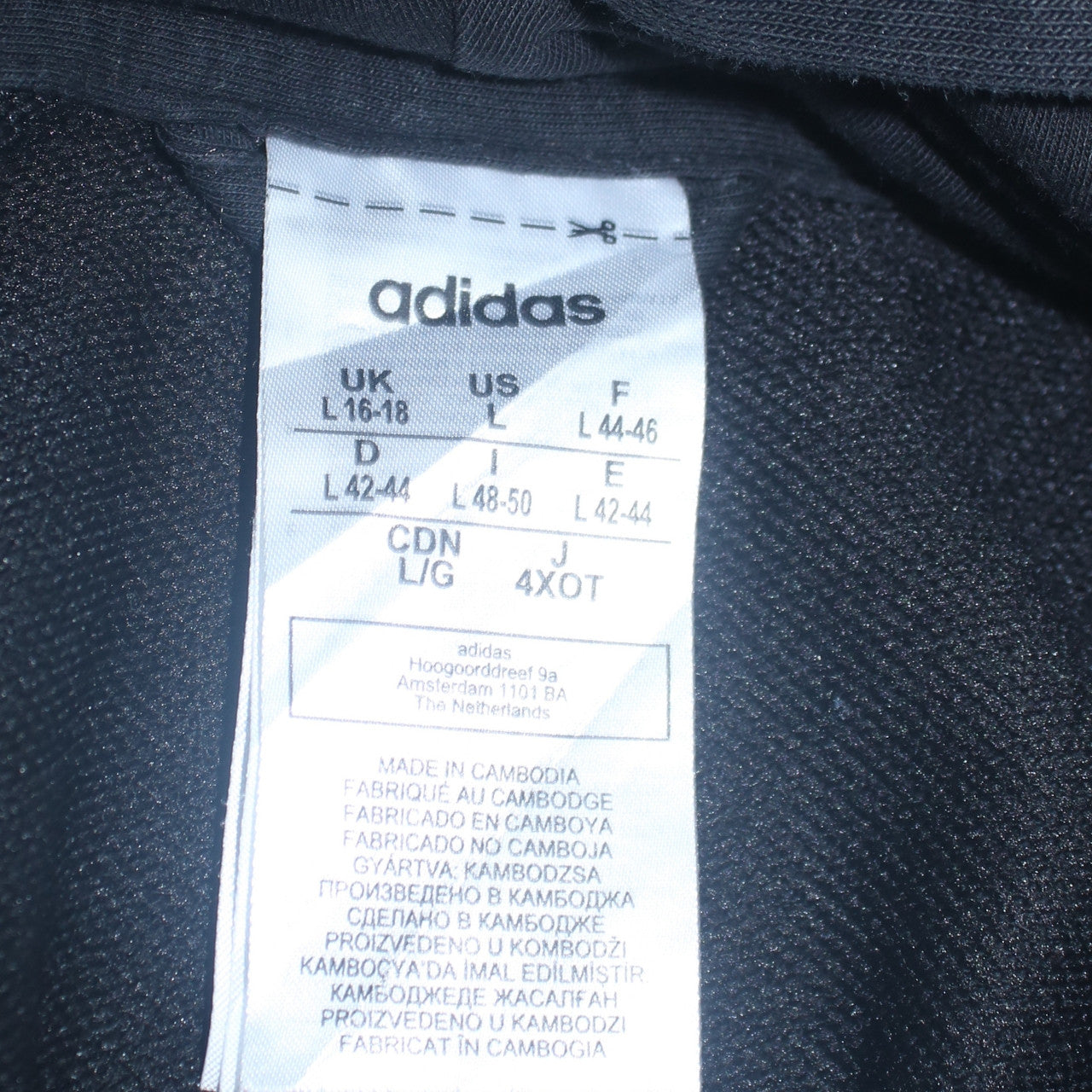 Adidas Womens Black Full Zip Hoodie L 16-18 Hooded Sweatshirt