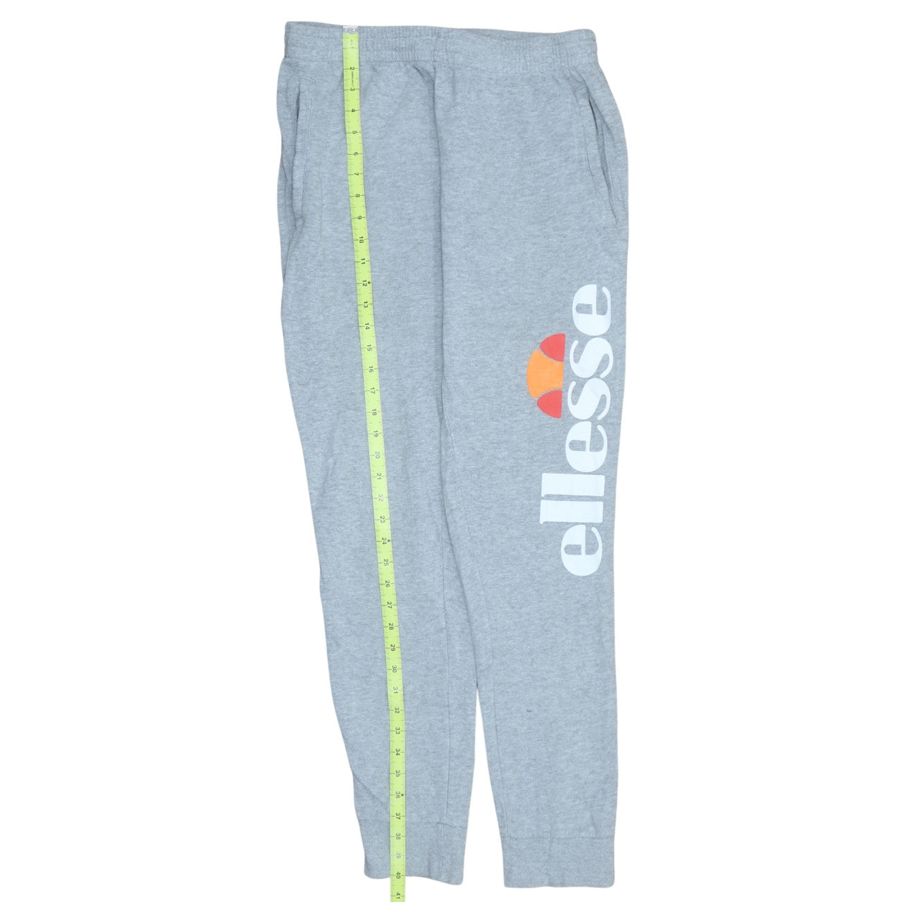 Ellesse Men Grey Jogger Trousers Regular Fit Cotton Blend