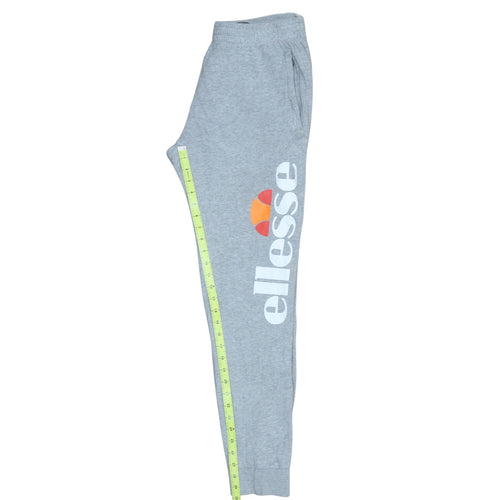Ellesse Men Grey Jogger Trousers Regular Fit Cotton Blend