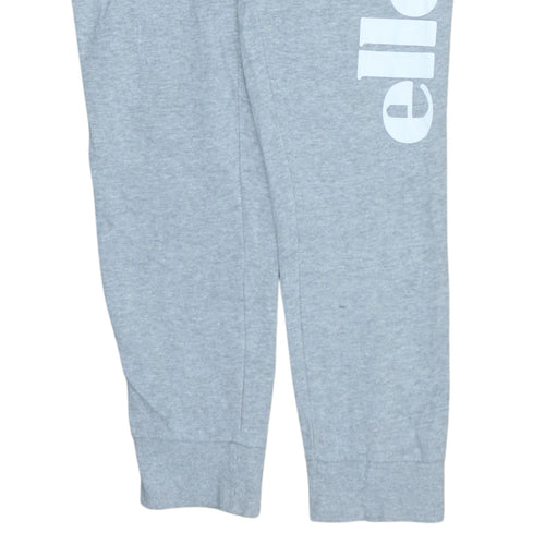 Ellesse Men Grey Jogger Trousers Regular Fit Cotton Blend