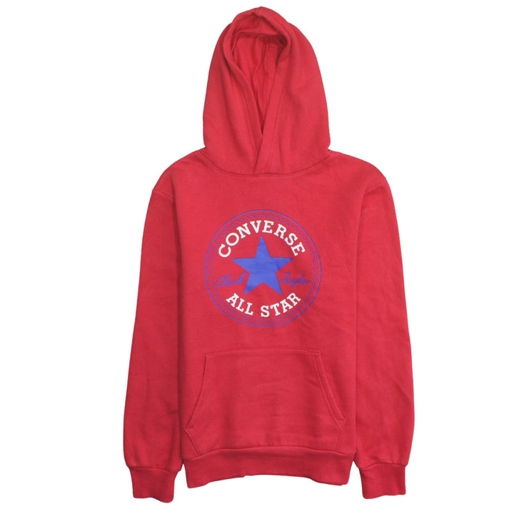 Converse Teens Red Hoodie All Star Logo Pullover 13-15 Yrs