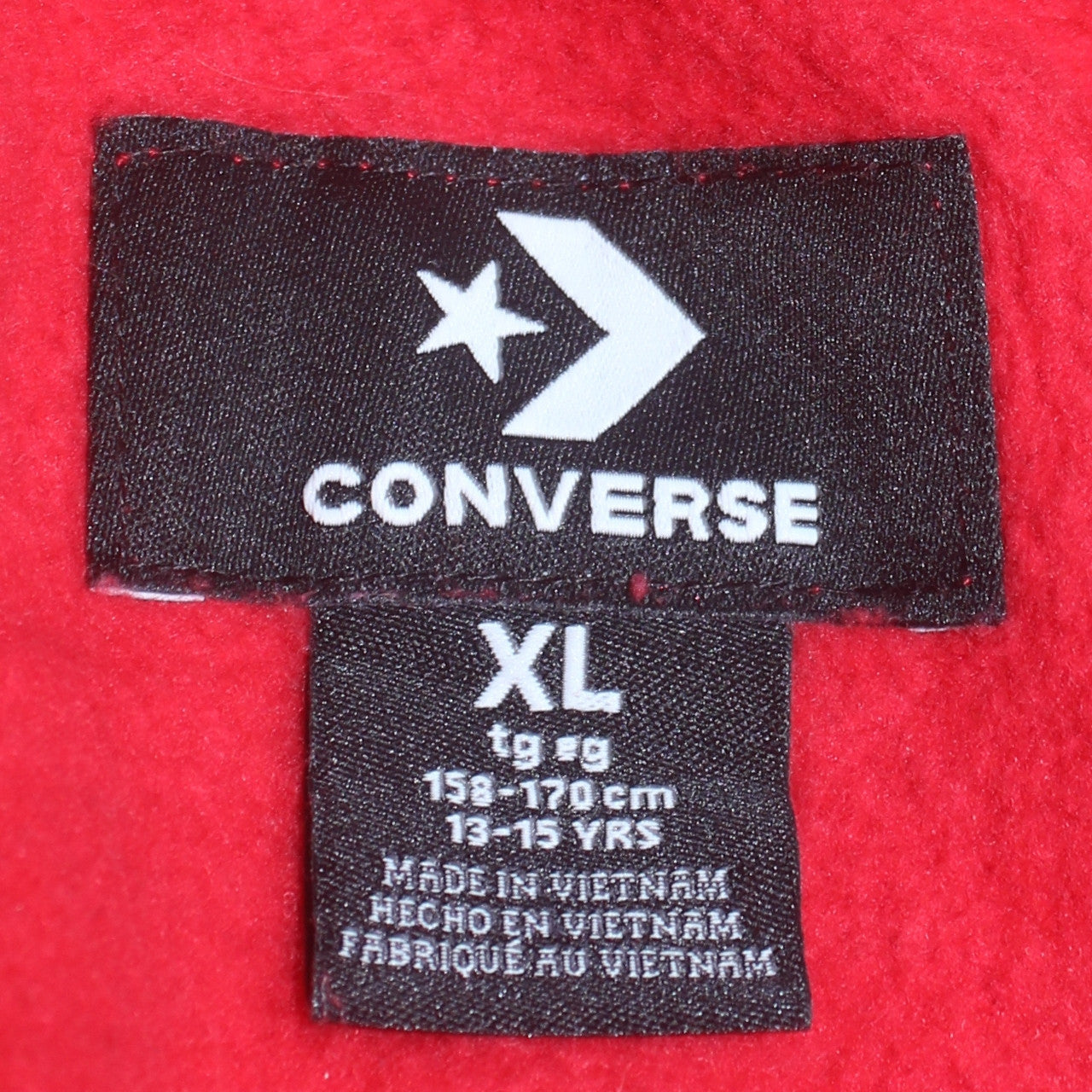 Converse Teens Red Hoodie All Star Logo Pullover 13-15 Yrs