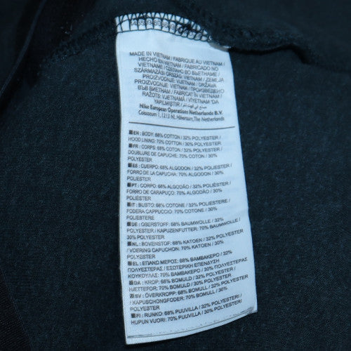 Nike Men’s Black Full Zip Hoodie Sweatshirt Size S Cotton Blend