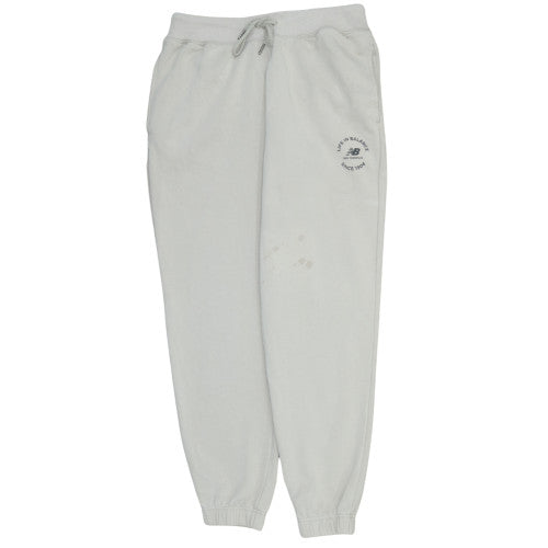 New Balance Men Grey Jogger Sweatpants M Regular Fit Fleece Trousers
