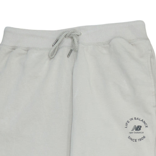 New Balance Men Grey Jogger Sweatpants M Regular Fit Fleece Trousers