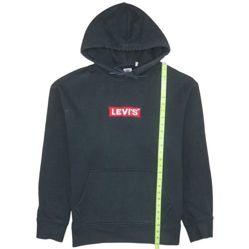 Levi’s Men’s Black Relaxed Pullover Hoodie M Fleece Logo