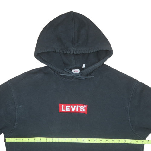 Levi’s Men’s Black Relaxed Pullover Hoodie M Fleece Logo