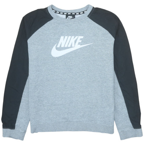 Nike Teens Grey XL Pullover Sweatshirt Crew Neck Logo Sportswear