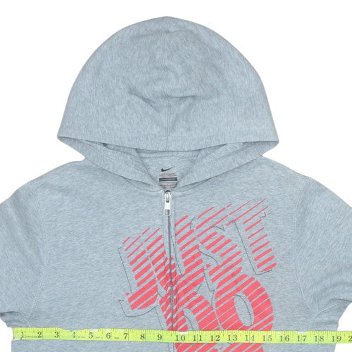 Nike Teens Grey Full Zip Hoodie L Sports Logo Fleece