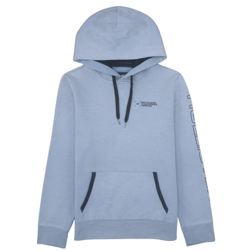 Hollister Men's Blue Pullover Hoodie M Logo Graphic Casual Fleece