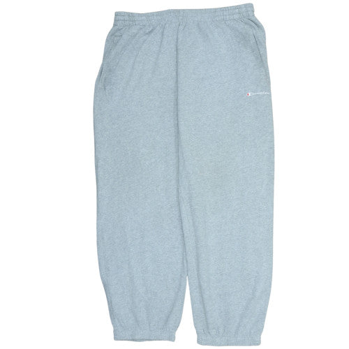 Champion Men Grey Fleece Sweatpants M Regular Fit Elastic Waist