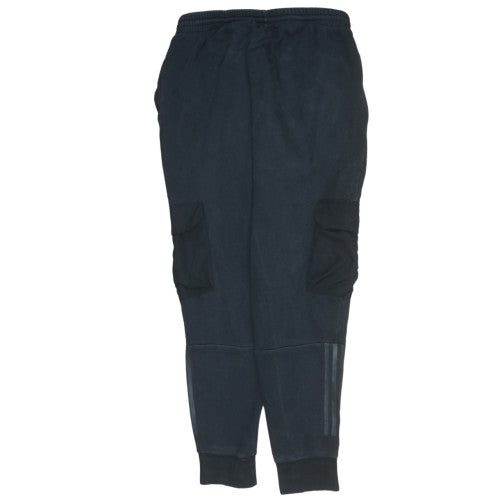 Adidas Men Black Jogger Trousers Fleece Regular Fit Activewear M