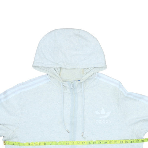 Adidas Mens Beige Full Zip Hoodie XL Hooded Sports Sweatshirt