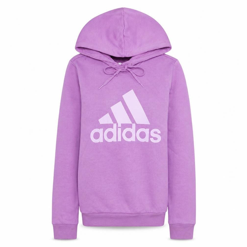 Front view of Adidas women’s lilac pullover hoodie xs hooded sweatshirt