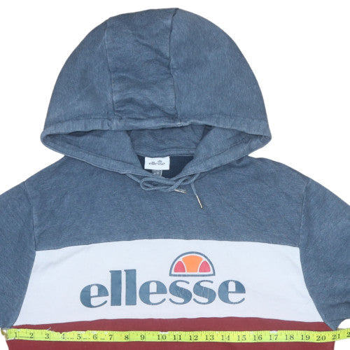 Ellesse Men's Blue & Red Pullover Hoodie Size M Logo Sportswear