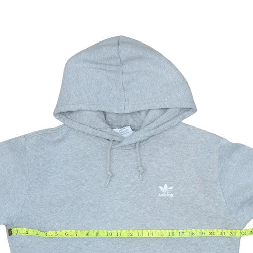 Adidas Men Grey Pullover Hoodie M Regular Fit Fleece Sportswear